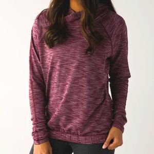 Lululemon Healthy Heart Pullover in Heathered Bordeaux, Size 8